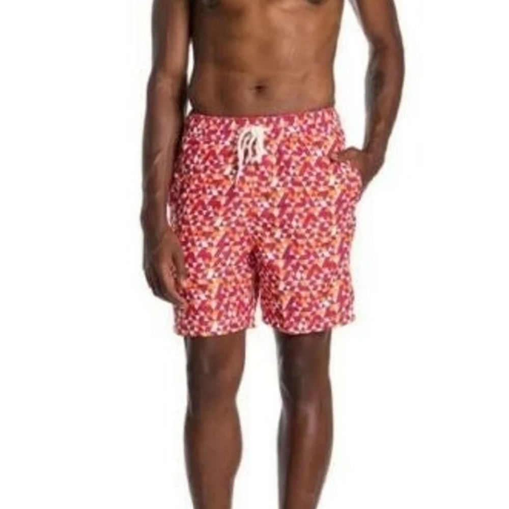 Swim Board Shorts w/mesh lining by Thomas Dean. Size M. Multi Color.  4 Pockets.